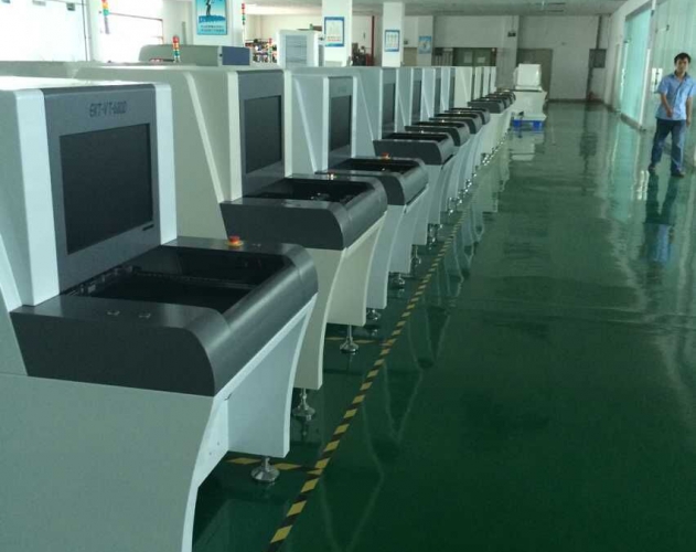 深圳易科讯科技有限公司在线AOI光学检测仪展示厅一角